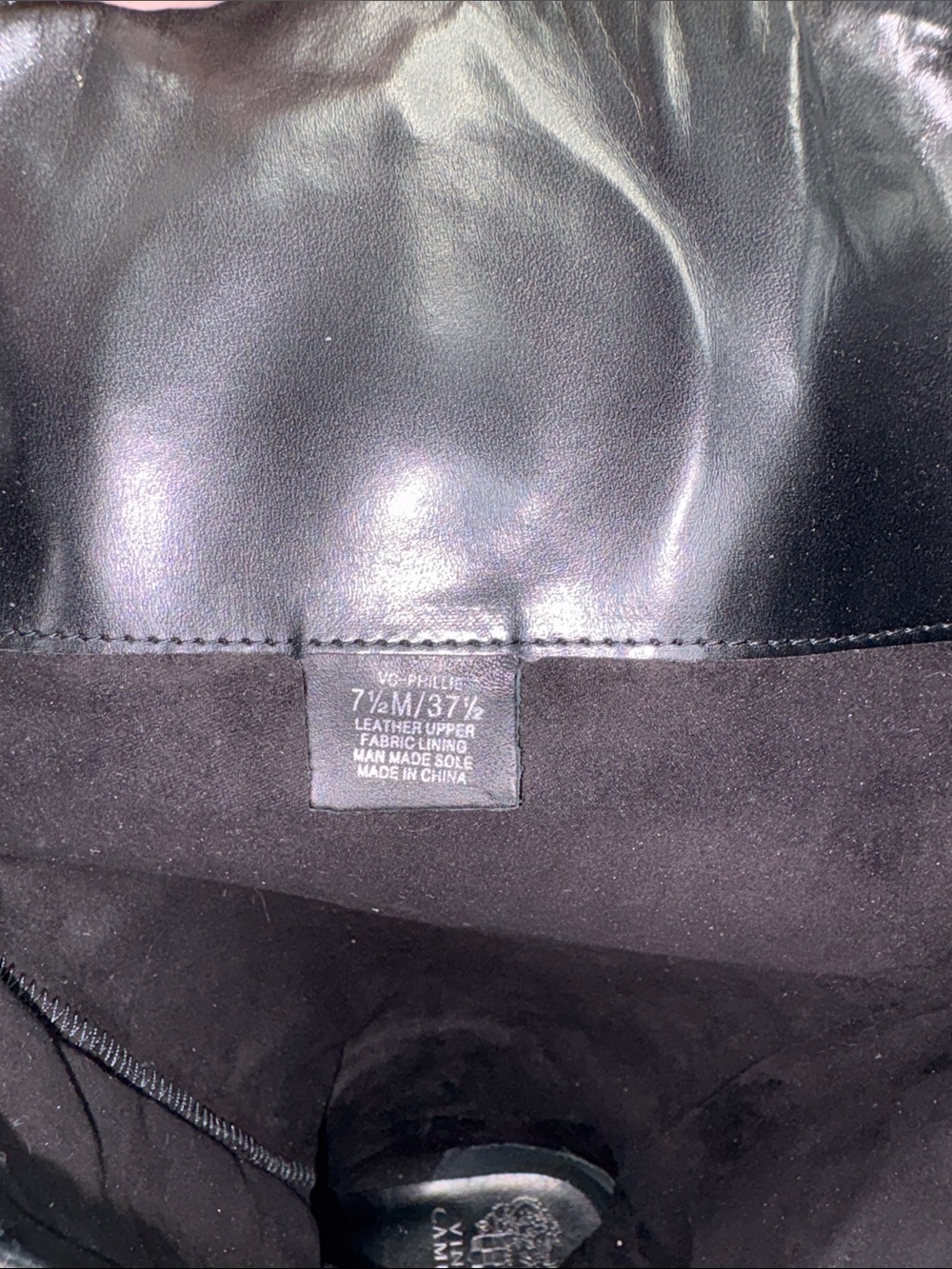 🪡 Vince Camuto Phillie Black Leather Knee Boots with Medallion riding - Picture 9 of 9